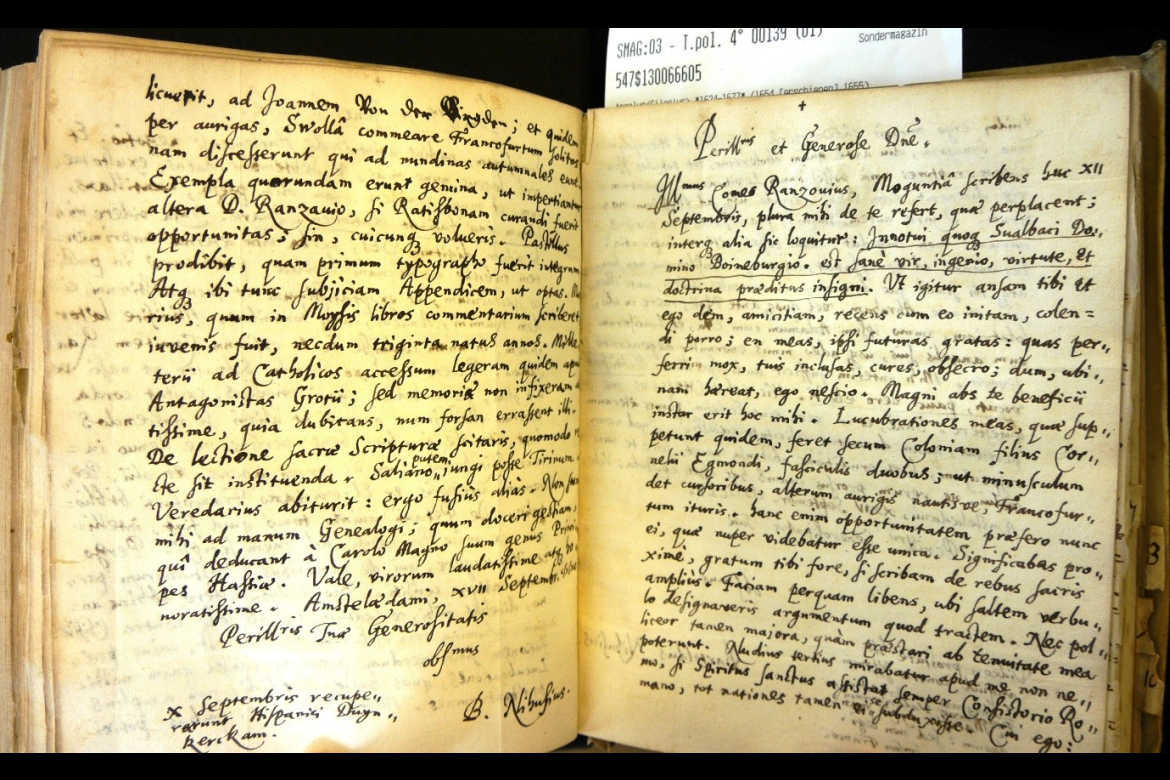 Johann Christian von Boineburg levelezése oxfordi adatbázisban